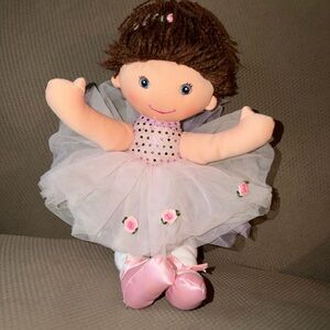 Debbie Dancer Plush Ballerina Doll. Approx 16" Ballet Plush. Gently Played With